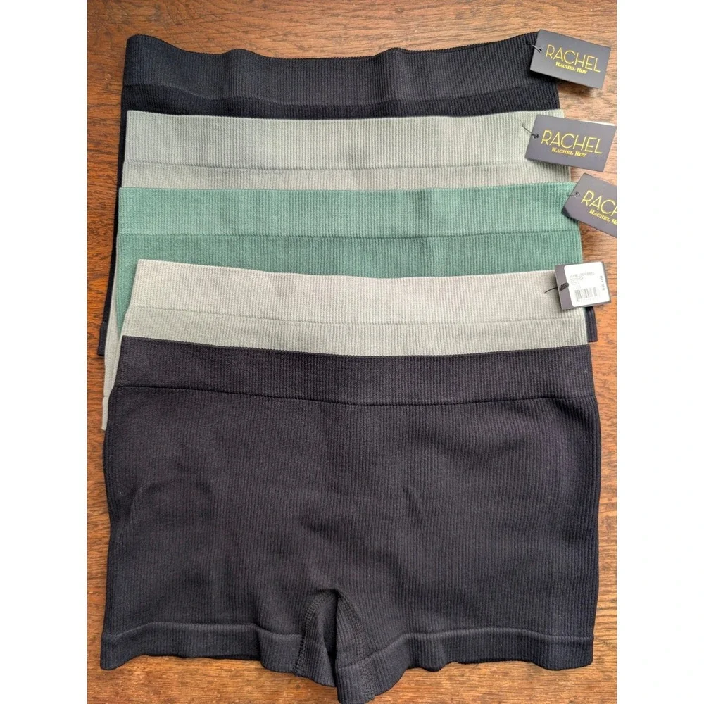 Rachel Rachel Roy Boyshorts Womens Size S Multi Color New Seamless Ribbed 5 Pack